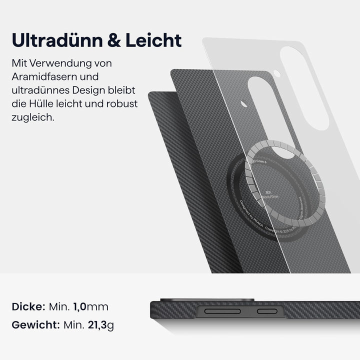 pitaka Hülle für Samsung Galaxy S25 Plus Ultradünne Handyhülle Magnetische und Kratzfeste Schutzhüll