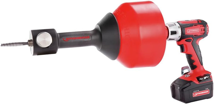 ROTHENBERGER 1000002299 ROSPIMATIC CL Rohrreinigungs Kabelloses Set mit Zusatzspirale, 8mm Spiraldur