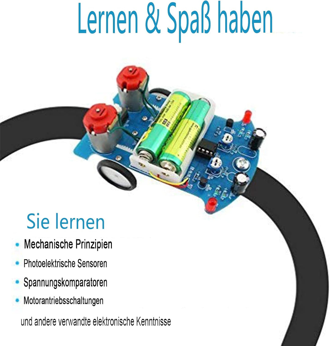 PEMENOL Praxis Löten Lernen Elektronik Kit, Smart Car Adventskalender Löten Projekt Kits, Linie nach