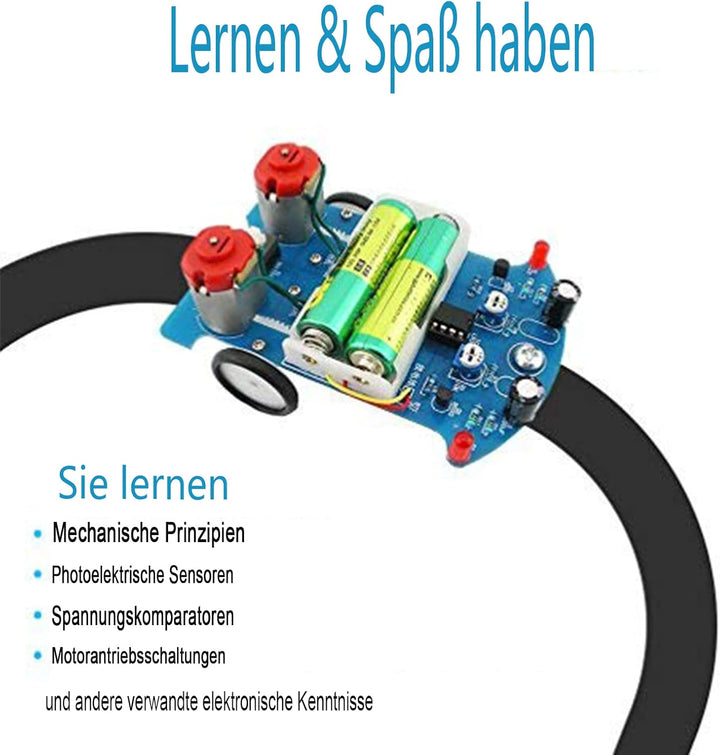 PEMENOL Praxis Löten Lernen Elektronik Kit, Smart Car Adventskalender Löten Projekt Kits, Linie nach