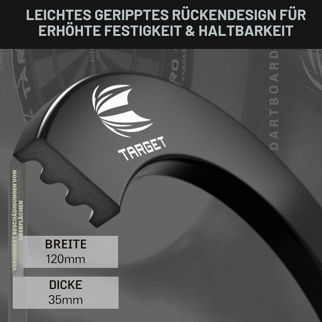 Target Darts Pro Tour bedruckter Wandschutz Schwarz, Schwarz