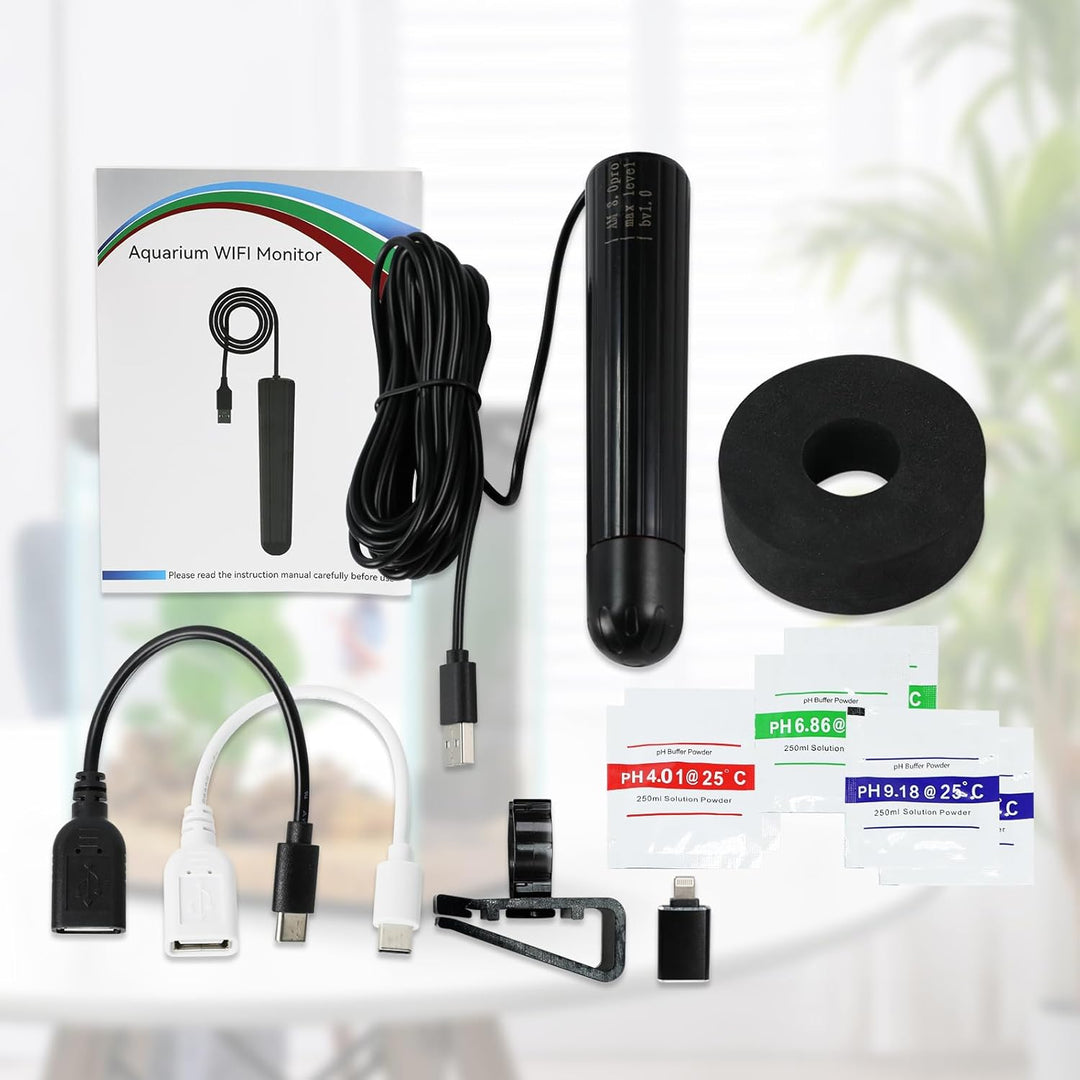 7-in-1 WiFi-Smart-Wasserqualitätssonde Echtzeit-Überwachung von pH-Wert | Temperatur | TDS | EC | Sa