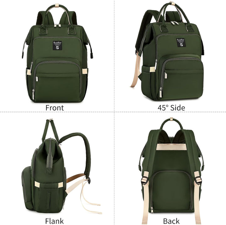 Pomelo Best Moderner Wickelrucksack für Mama Papa – Stylischer Familienrucksack mit Grosser Öffnung,