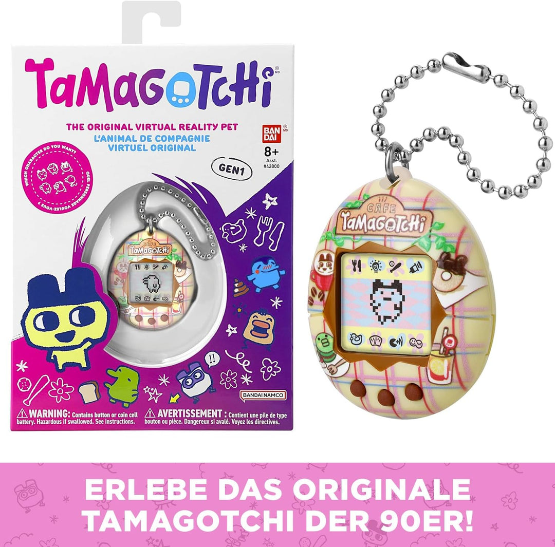 Bandai - Tamagotchi - Original Tamagotchi - Tama Café - Elektronisches virtuelles Haustier mit Farbb