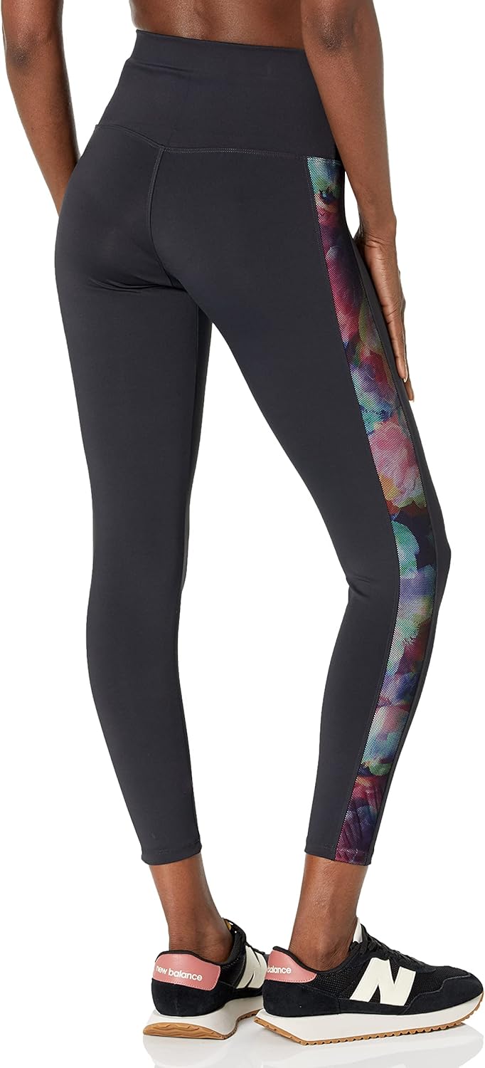 Desigual Tulip Floral Side Black Sport Leggings 23SWKK03, XS