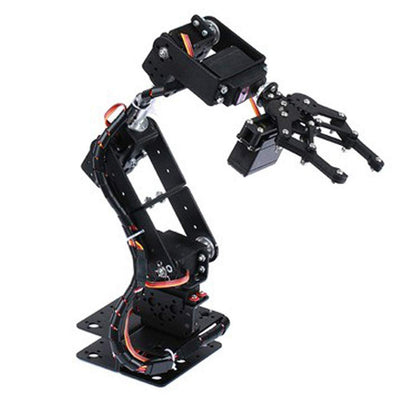 Roboterarm 6DOF Roboter-Mechanikarm-Klemmklaue-Kit, DOF-Manipulator-Industrieroboterteile für Hochsc
