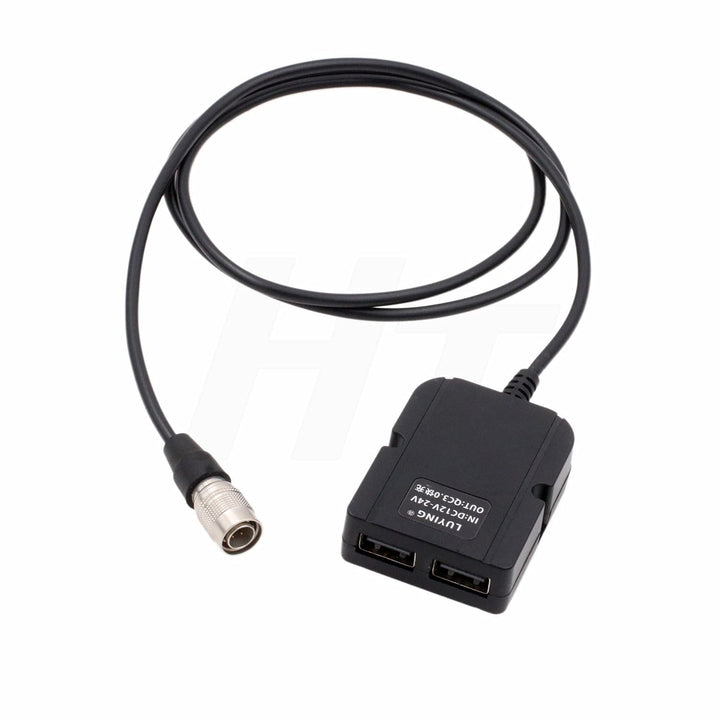 HangTon Hirose 4-Pin auf Dual USB QC3.0 12V Power Converter Splitter Kabel für Hawk-Woods Power Adap