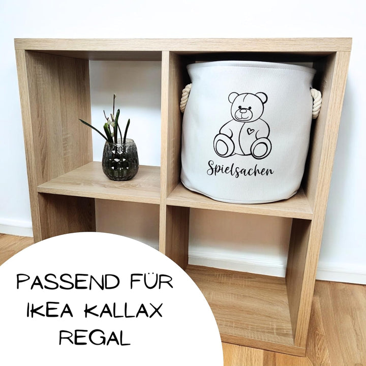Spielzeugkorb 30cm x 30cm | Designed in Germany | Aufbewahrungskorb Kinder | Spielzeug Aufbewahrung