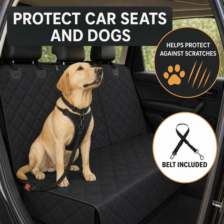 Wasserdichter Hunde-Autositzbezug für Rücksitz, geteilte Autositzbezüge für Hunde, Haustier-Rücksitz