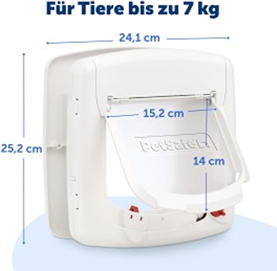 PetSafe Staywell Magnetische Katzenklappe Deluxe, Magnet-Schlüssel gibt nur Ihrer Katze Zugang - häl