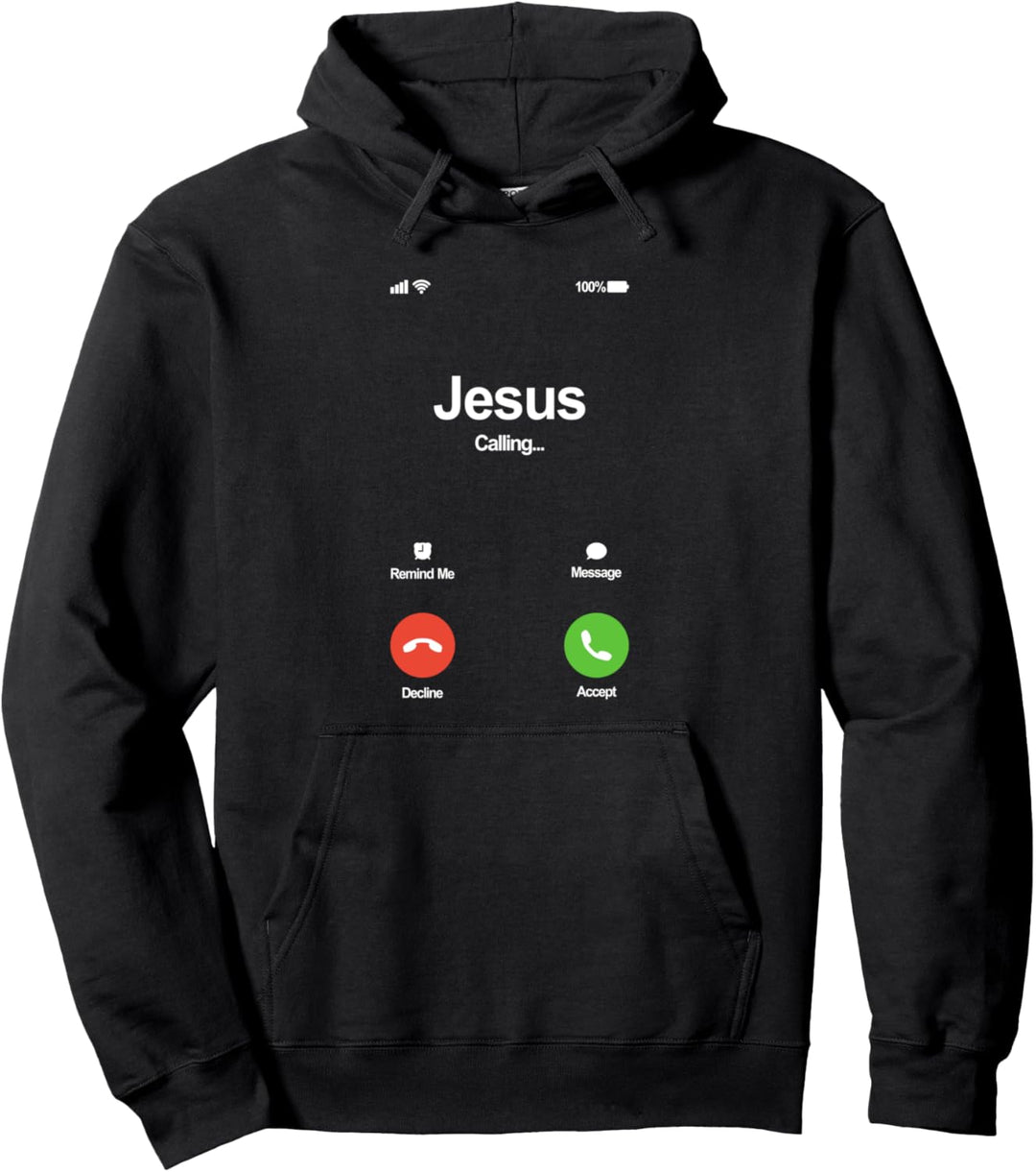 Jesus Is Calling Christ Christentum Telefonanruf Kirche Pullover Hoodie