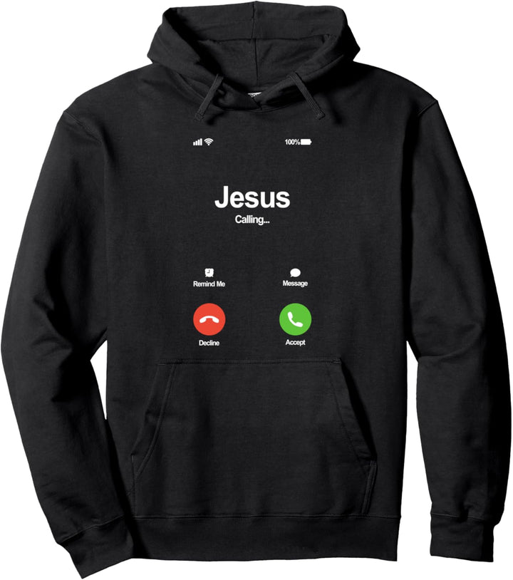 Jesus Is Calling Christ Christentum Telefonanruf Kirche Pullover Hoodie