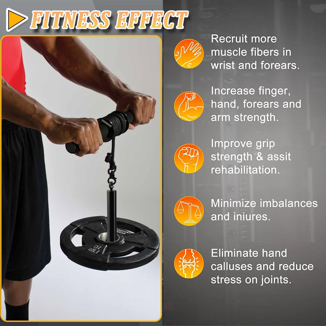Unterarmtrainer Hochwertiger Handgelenkroller Profi Hand und Handgelenkstrainer Gym Wrist Curl Exerc