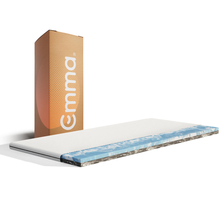 Emma Premium Matratzen Topper, 6cm dick, Wendbarer HRX-Schaum für anpassbaren Komfort, Atmungsaktiv