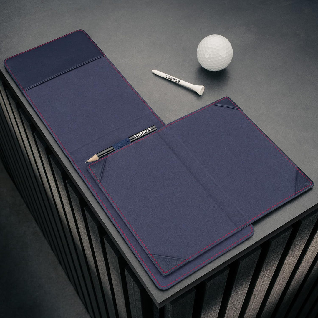 TORRO Golf Scorekartenhalter und Yardage-Buch-Cover – Echteder Golf Scorekarte und Yardage Wallet mi