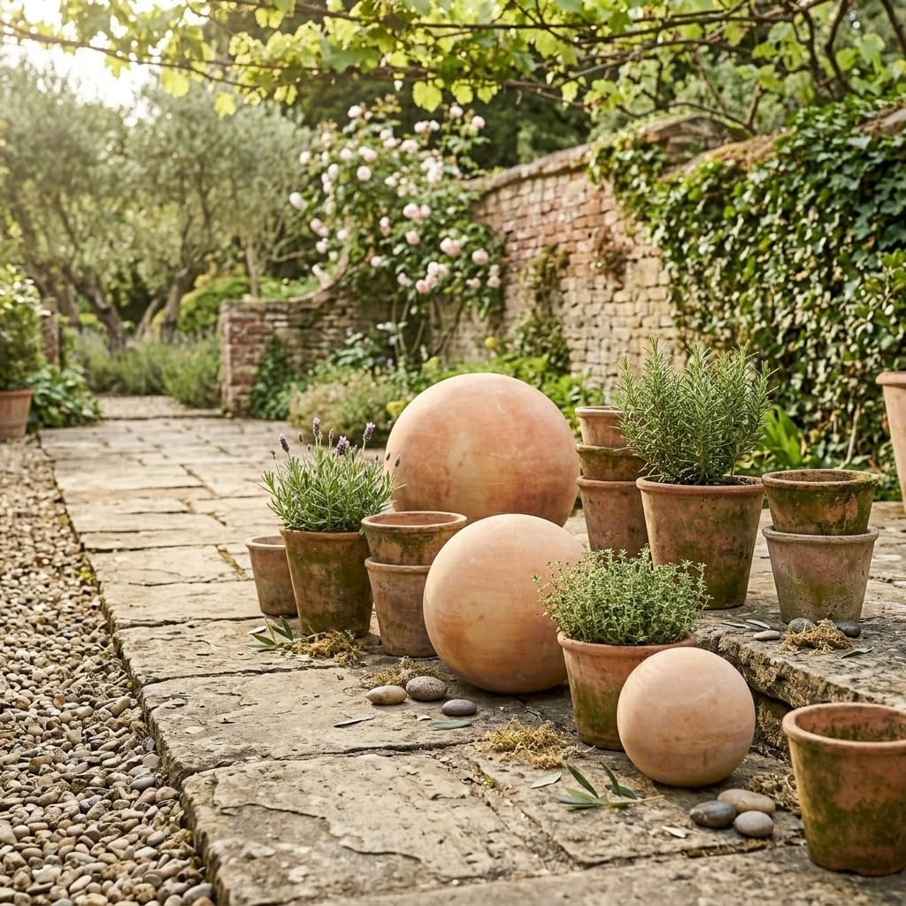 Teramico Dekokugel Gartenkugel glasiert -Blau, Grün, Anthrazit, Türkis, Aqua- sehr hochwertig frostf