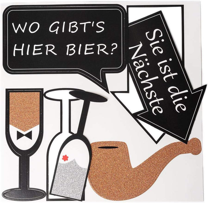 Fotorequisiten Hochzeit Fotobox Accessoires - Photo Booth Mit Deutschen Frechen Sprüchen Extra Gross