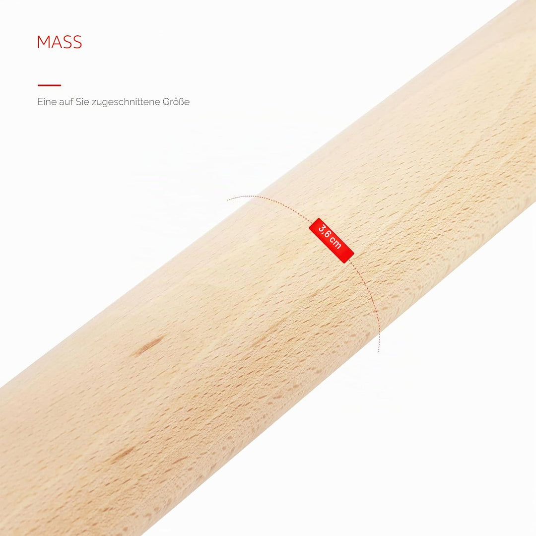Premium Parallettes bis 1500 kg - Liegestützgriffe Holz und Metall - Rutschfeste Handstand Griffe/Di