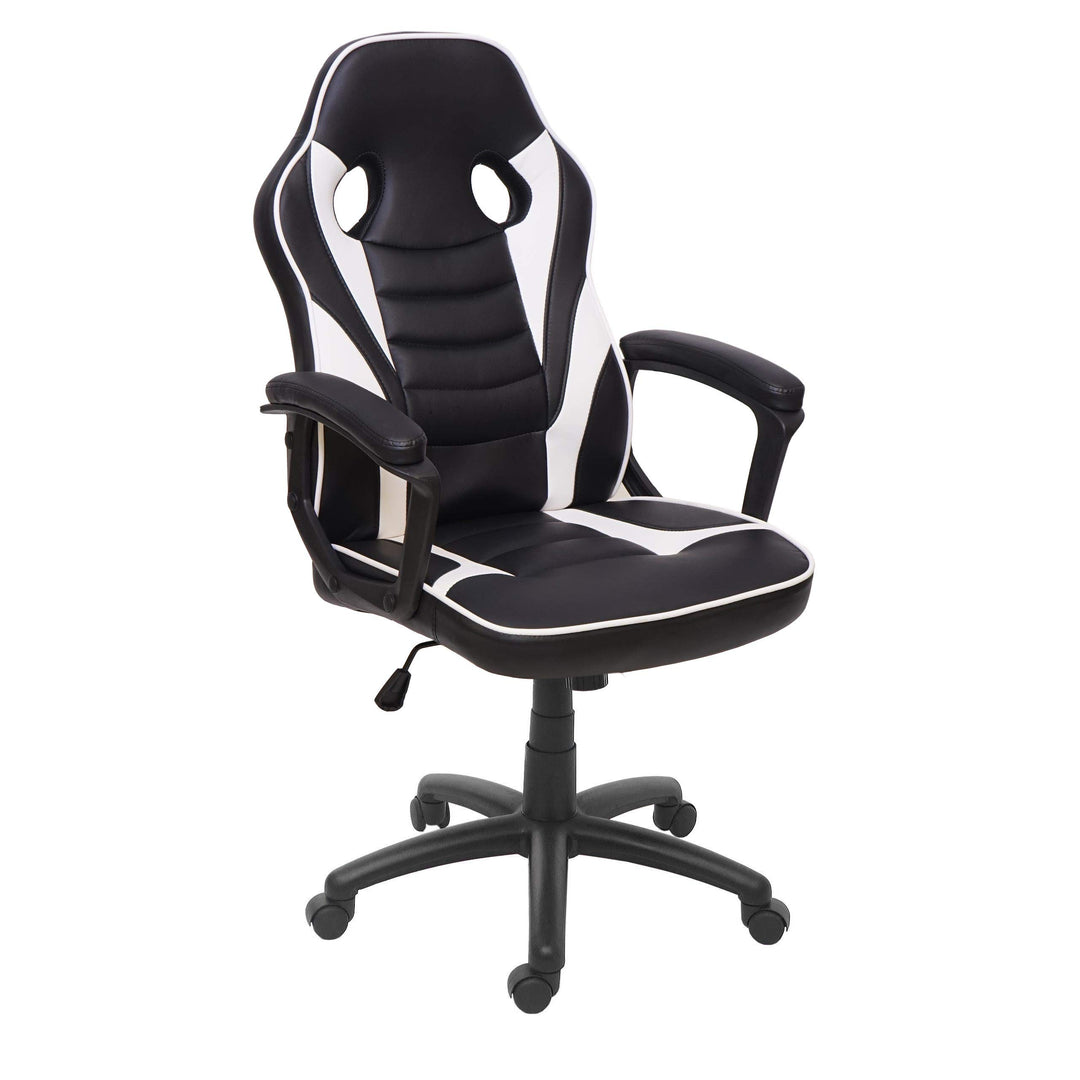 Mendler Bürostuhl HWC-F59, Schreibtischstuhl Drehstuhl Racing-Chair Gaming-Chair, Kunstleder -
