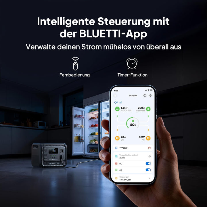 BLUETTI Elite 300 Tragbare Powerstation (2026 Neu) 3014,4 Wh LFP Genetatore | Backup mit 2400W AC Au