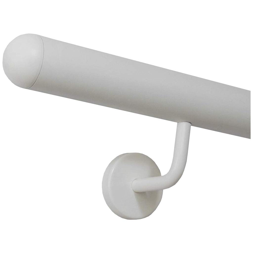 TIBU Handlauf Edelstahl weiss pulverbeschichtet 42,4 mm Geländer innen aussen wetterfest, Länge 60 c