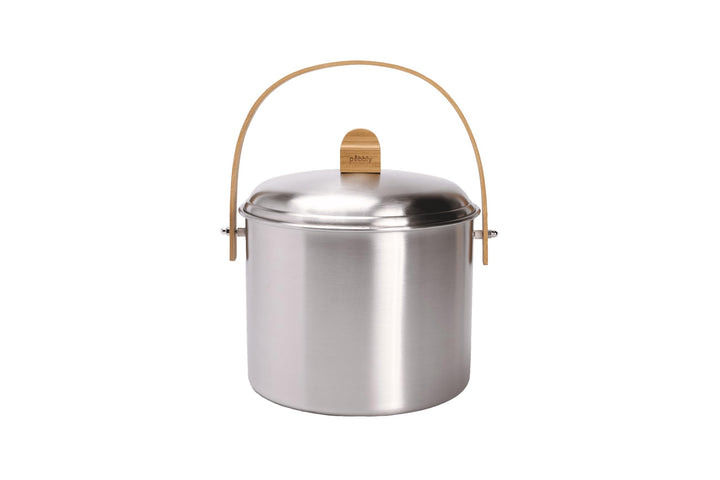 Komposteimer für den Innenbereich, 7 l, Edelstahl/Bambus mit Kohlefilter