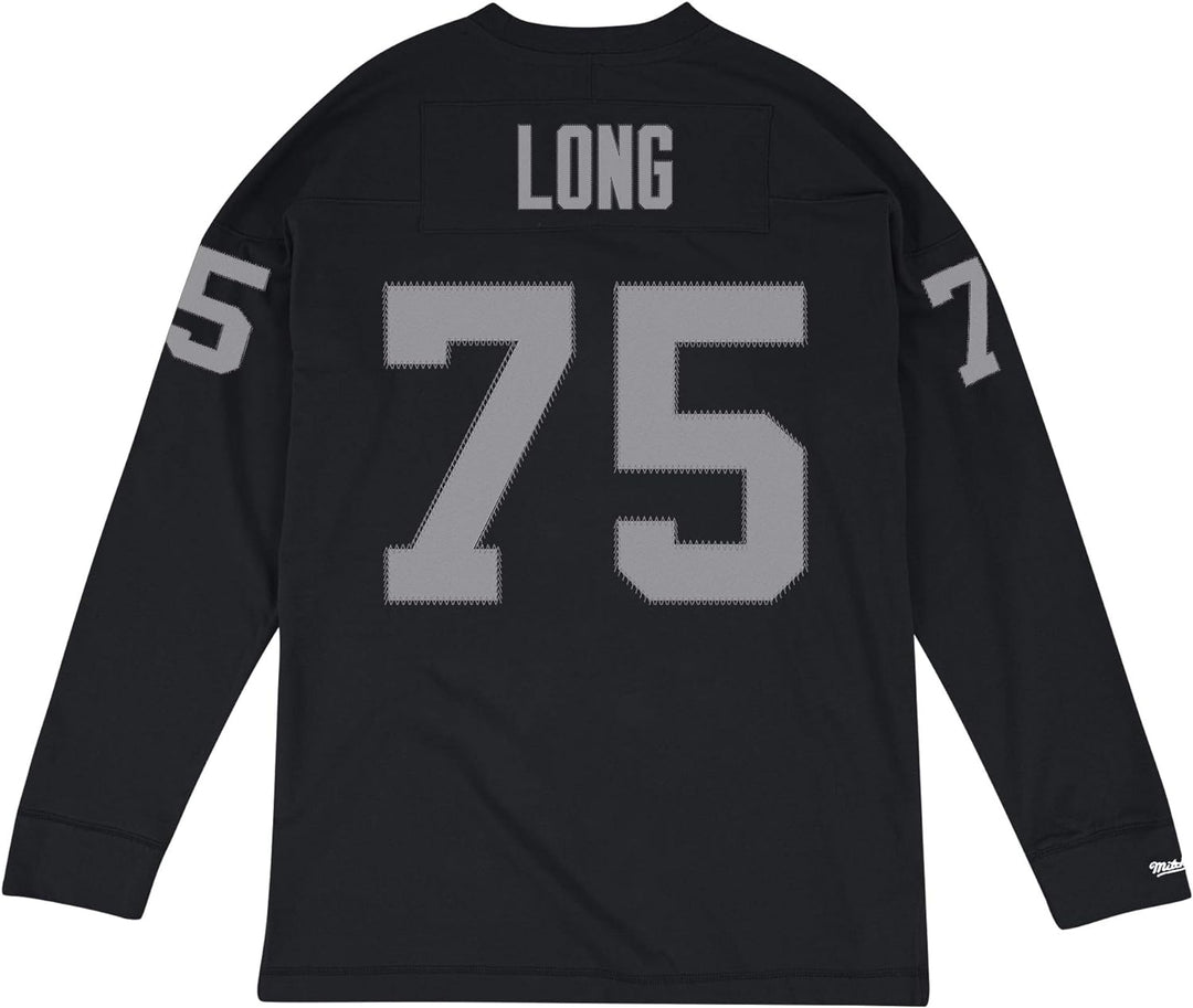 Mitchell & Ness Howie Long #75 Los Angeles Raiders Throwback NFL Long Sleeve Shirt Schwarz, L