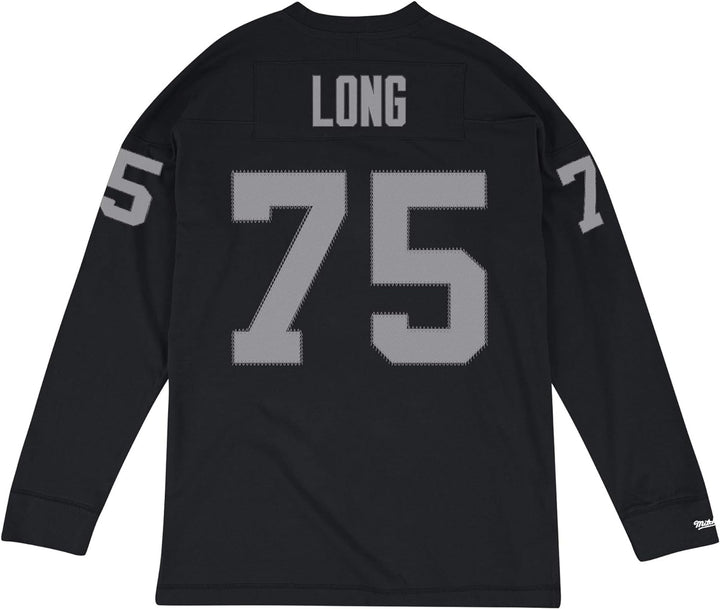 Mitchell & Ness Howie Long #75 Los Angeles Raiders Throwback NFL Long Sleeve Shirt Schwarz, L