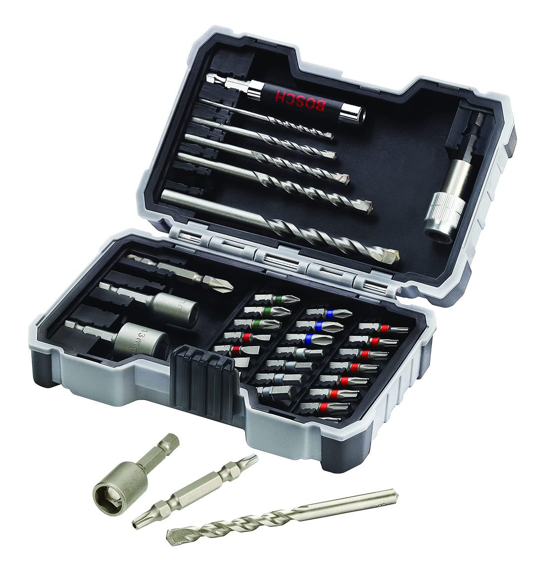 Bosch Professional 35tlg. CYL-3 Beton Bohrer und Bit Set Extra Hart (Kreuzschlitz-, Pozidriv-, Hex-,