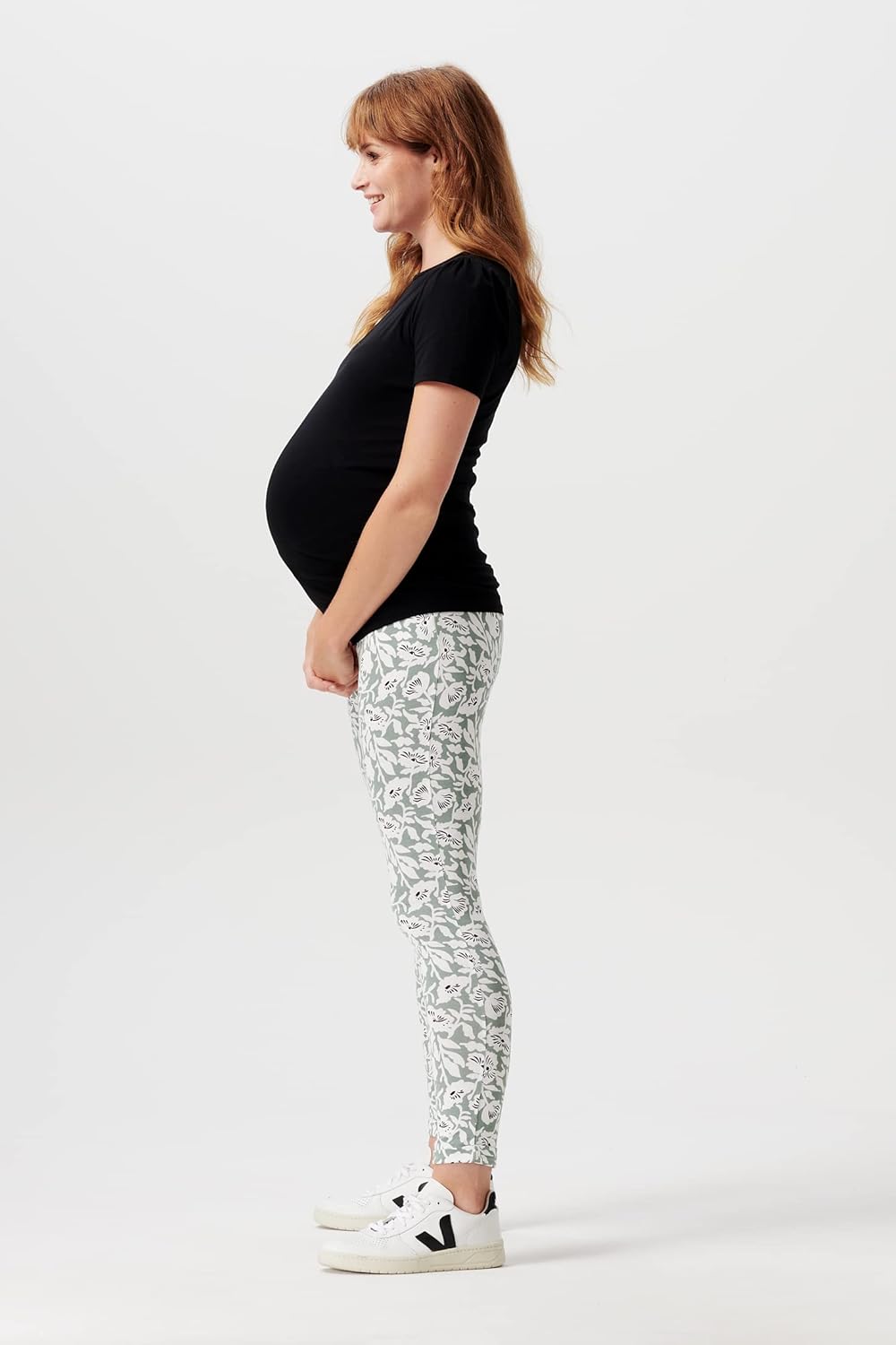 Noppies Damen Pants Kingston The Belly All Over Print Hose S Lily Pad, S Lily Pad