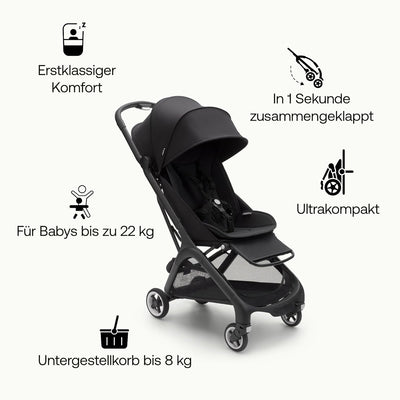 Bugaboo Butterfly ultrakompakter Reise-Kinderwagen, klein & leicht, einhändig faltbar und einfach zu