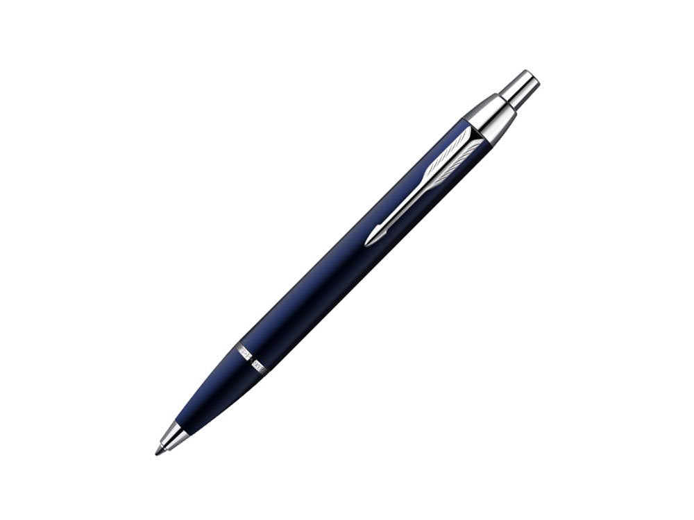 Parker S0856460 IM-Kugelschreiber (blau Lackiert mit Chromeinfassung, Strichstärke Mittel) schreibfa