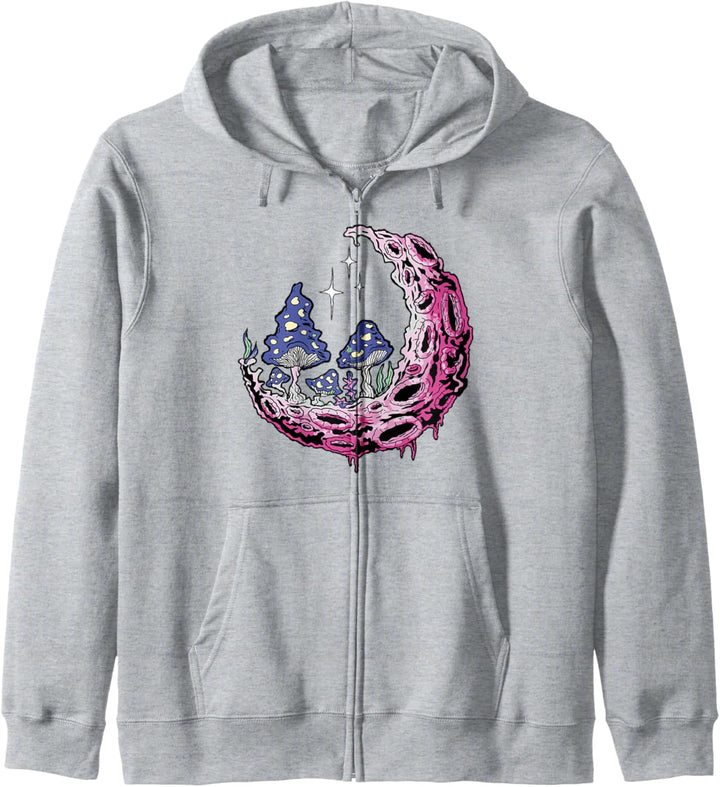 Mond und Pilze Pilze Natur Kapuzenjacke