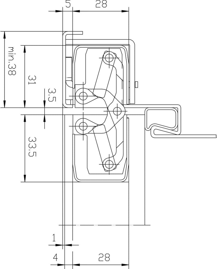 Simonswerk 5 400605 0 12602 Türband TECTUS TE 340 3D, verdeckt f. stumpfe Türen, Edelstahl-Effekt St
