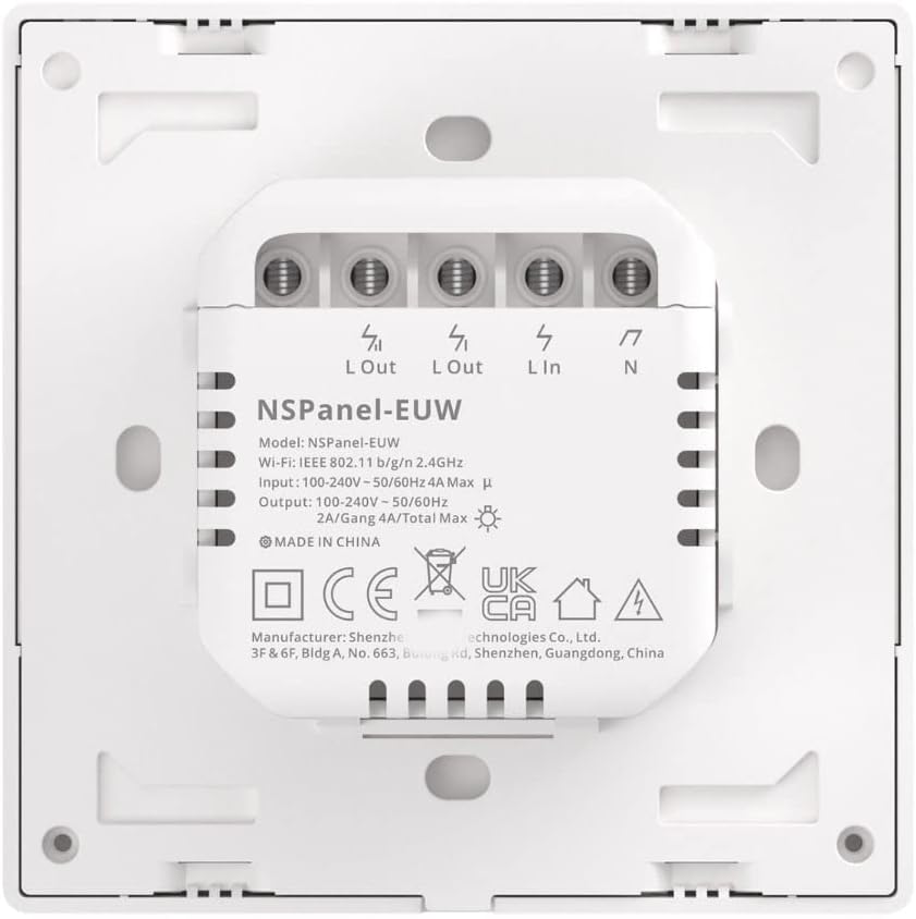 NSPanel Smart Switch - Smart Home, Alexa, Google, eWeLink (EU Weiss), EU Weiss