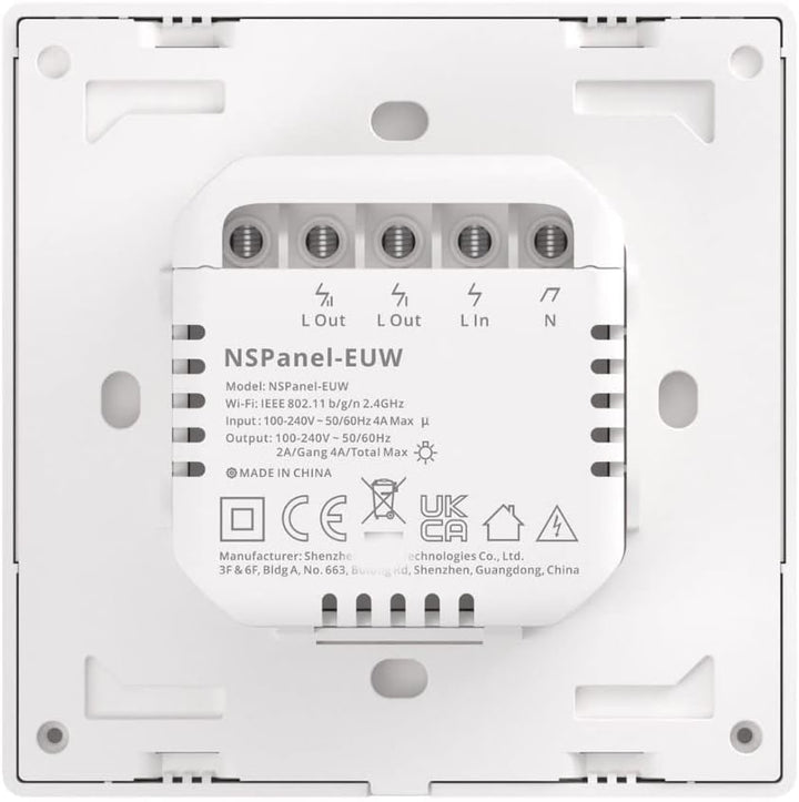 NSPanel Smart Switch - Smart Home, Alexa, Google, eWeLink (EU Weiss), EU Weiss
