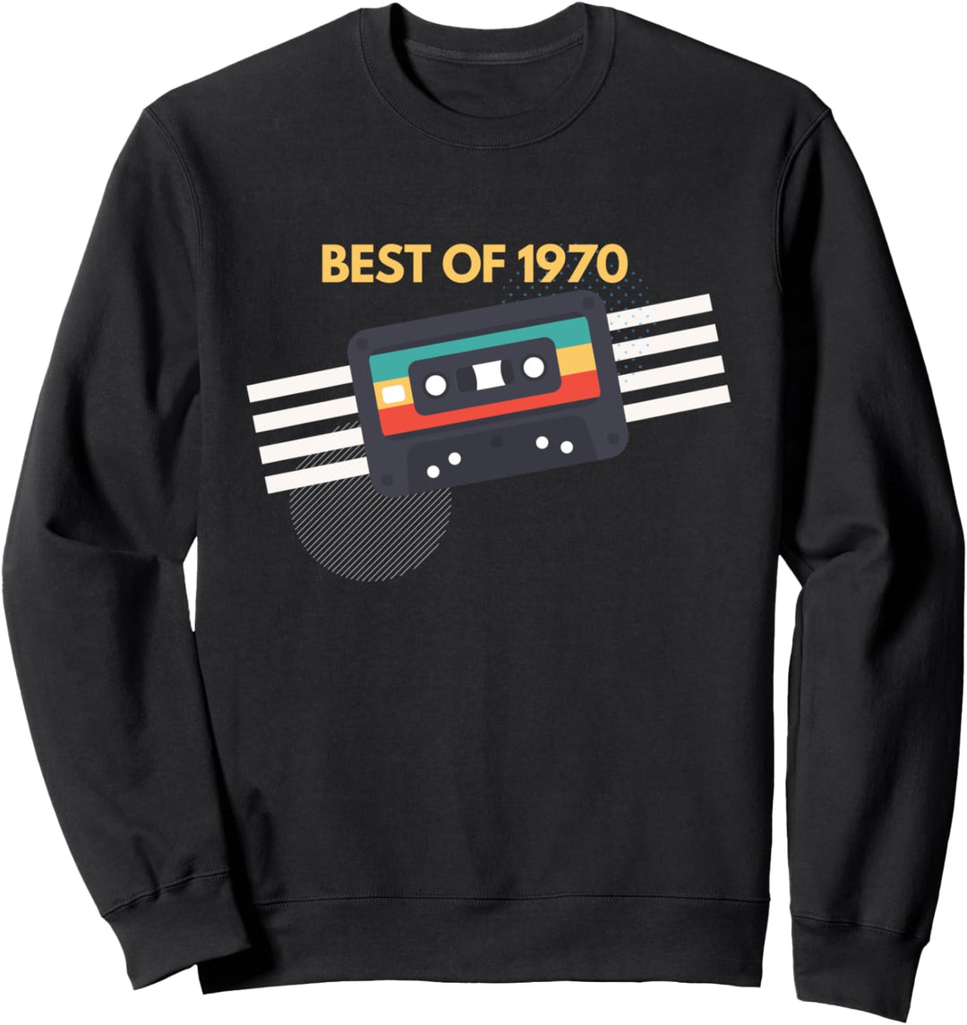 Lustiges Best Of 1970 Geburtstagsgeschenk Kassettenband Sweatshirt