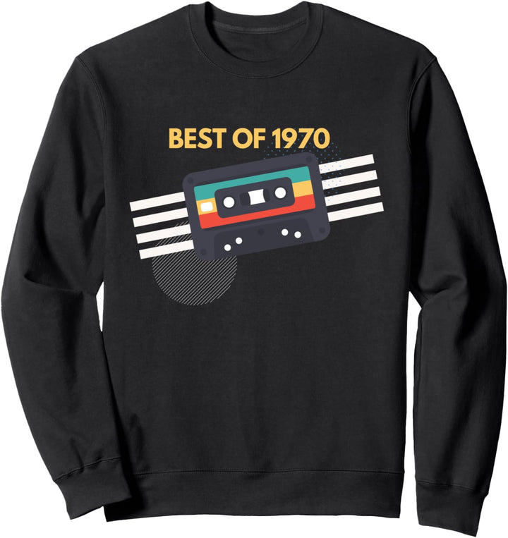 Lustiges Best Of 1970 Geburtstagsgeschenk Kassettenband Sweatshirt