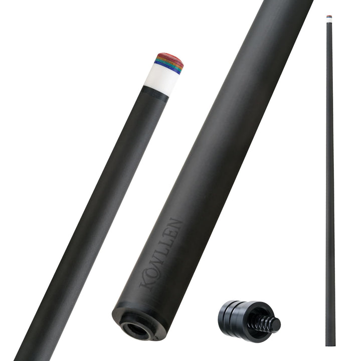 KONLLEN Carbon Fiber Billard Queue Schaft (Uni-Loc & 3/8x8) | 12mm High-Performance Spitze | Low Def