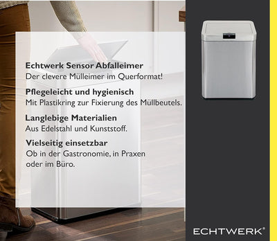 Echtwerk Sensor-Abfalleimer, Mülleimer Sensor, Touchless Abfalleimer, elektrischer Müllbehälter, Inf