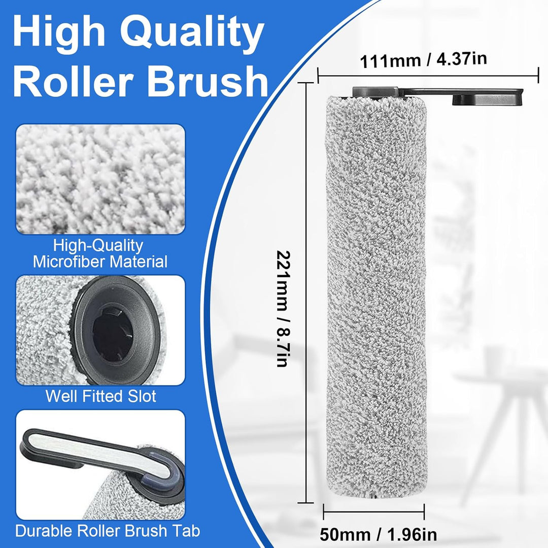 Fixbetter Ersatzbürstenrolle und HEPA-Filter passend für Tineco Floor One S5 Combo Akku-Nass- und Tr