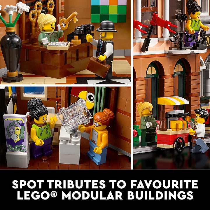 LEGO Boutique Hotel 10297 Building Kit; Make a Detailed Displayable Model Hotel Packed with Surprise