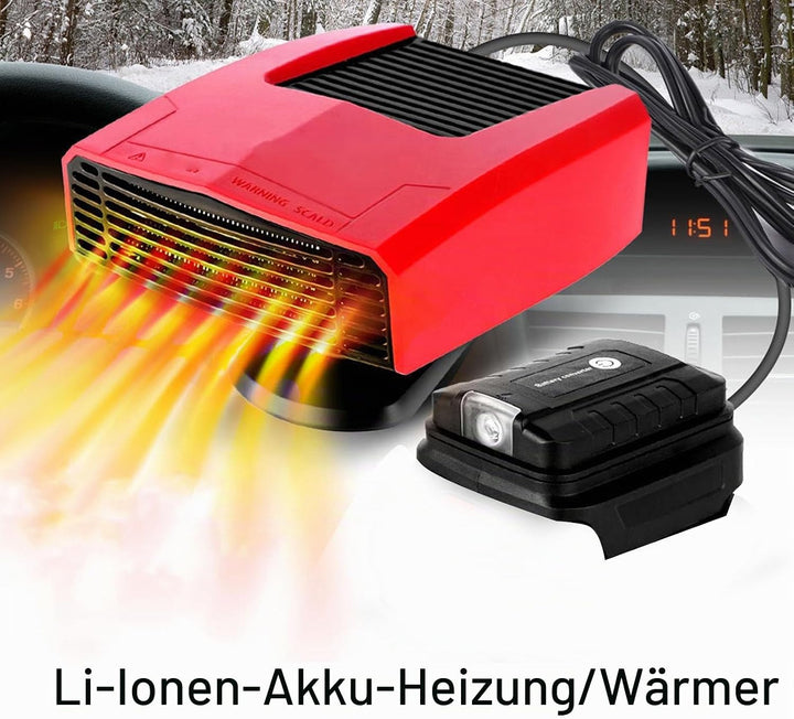 Fockety Akkubetriebene Heizung, tragbare, leise Heizung für kleine Räume mit Licht, USB-Anschluss un