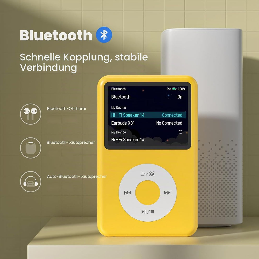 Innioasis Y1 Kinder MP3 Player - Zeitlose Klasse: 128 GB, Bluetooth, Video-Player, Hörbücher, FM-Rad