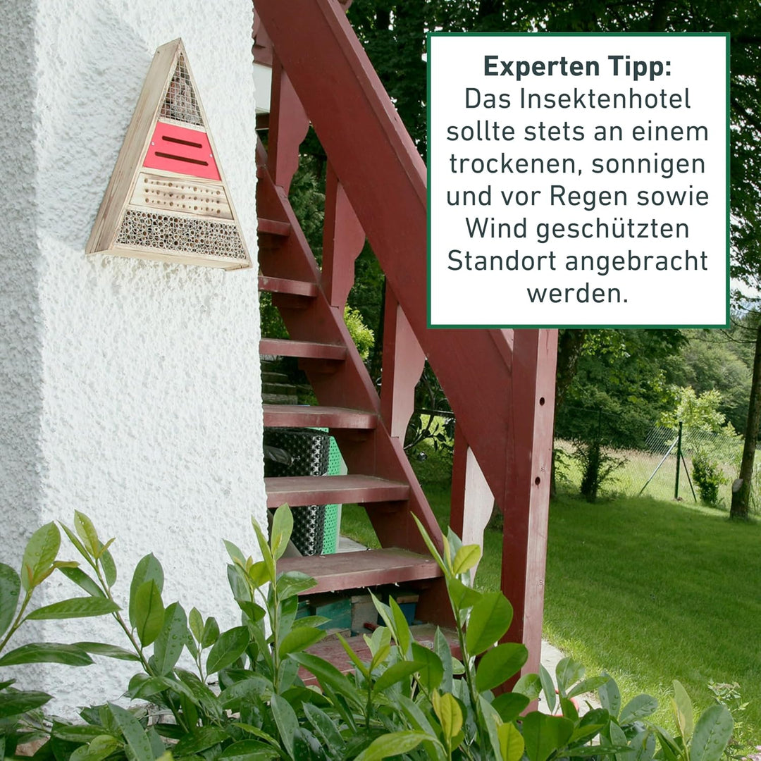 Windhager Insektenhotel Trigon, Insektenhaus Nistplatz Brutplatz, Schutz für viele nützliche Insekte