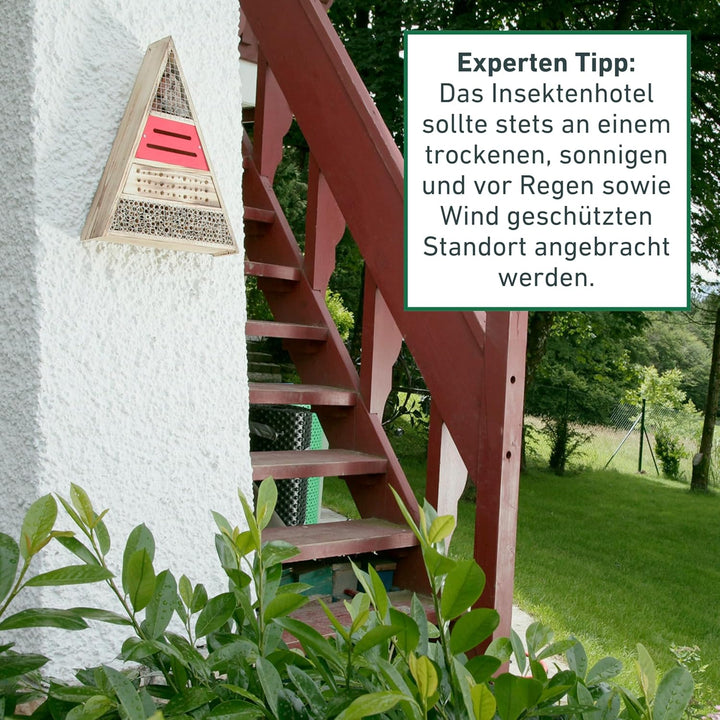 Windhager Insektenhotel Trigon, Insektenhaus Nistplatz Brutplatz, Schutz für viele nützliche Insekte