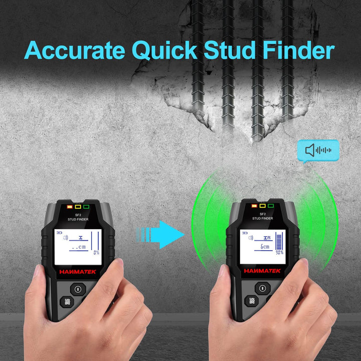 Leitungssucher Ortungsgerät HANMATEK SF2 Wand Scanner Detektor Multifunktional Stud Finder Holz/Eise