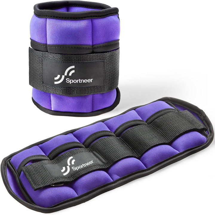 Sportneer Verstellbare Gewichtsmanschetten für Füsse oder Handgelenke, 0,7–3 kg pro Knöchel, 1,4–6 k