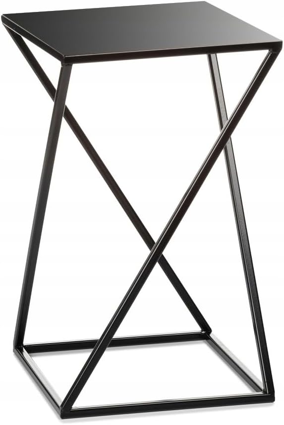 HowHomely Blumenständer Metall Schwarz 40 cm Hoch - Solider und Robuster Blumenhocker Metall - Pflan