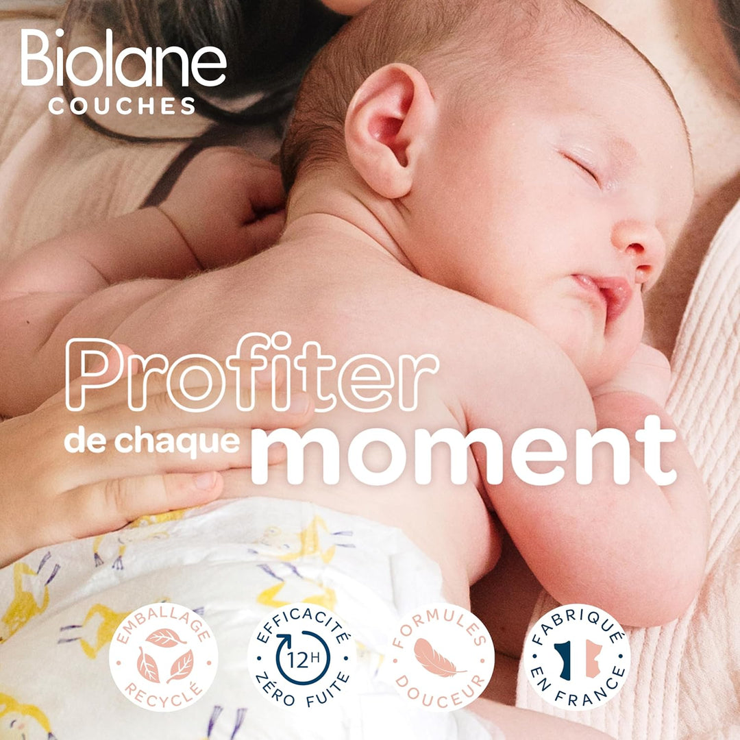 BIOLANE - Windelhöschen – Grösse 6 (16 + kg) – kein Auslaufen für 12 Stunden – Pack 1 Monate – 108 W